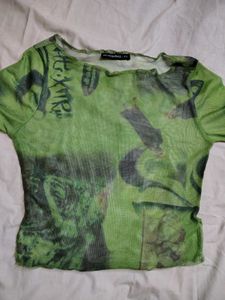Y2k Mesh Long Sleeve Top