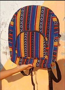 🎒Ethnic Print Backpack in Blue