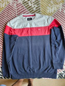 Park avenue Colour Block Crew Neck Sweater, XL