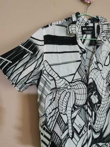 Spider-Man Graphic Print Short Sleeve Shirt