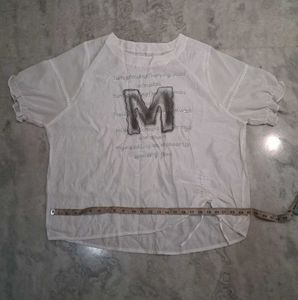 White Graphic Print T-Shirt