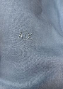 Armani Exchange Blue Linen Shirt