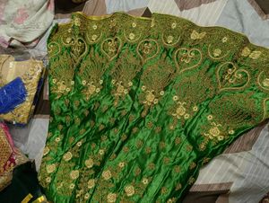 Embroidered Green Lehenga Skirt