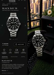 TUDOR BLACK BAY 58 WATCH ⌚ PREMIUM FOR MENS