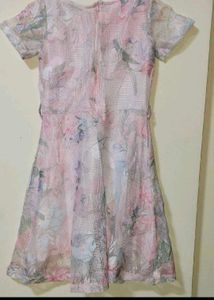 Chic Floral Lace Short Sleeve Dress