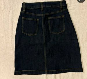 Dark Wash Denim Skirt