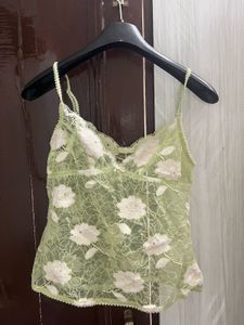 Sheer Floral Lace Cami Top