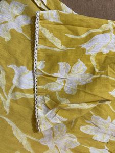 Floral Print Yellow Kurta🎀🫶🏻
