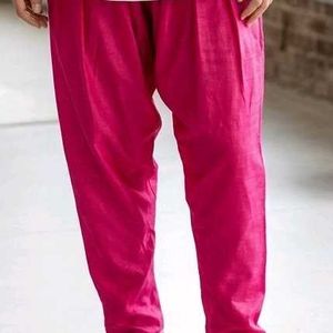 Vibrant Pink Silk Palazzos