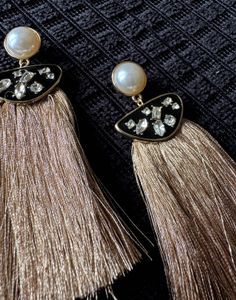Tassel Earrings with Pearls