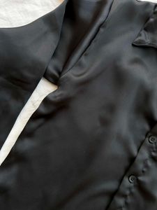 Black Satin Shirt