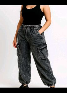 y2k charcoal baggy pants joggers