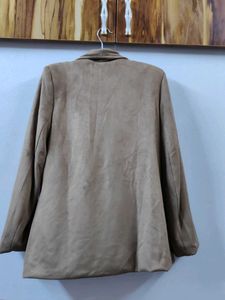 Suede Blazer Jacket Set