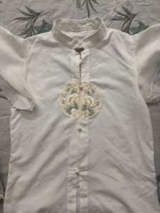 Elegant White Embroidered Blouse