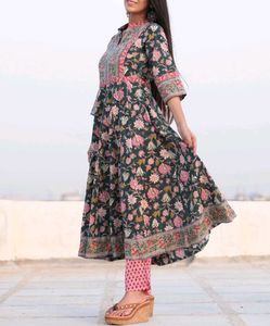 Anarkali style Printed Kurta