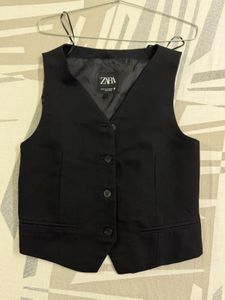 Classic Black Vest Blazer