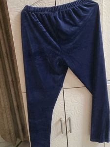 Cozy Blue Velvet Pajama Pants