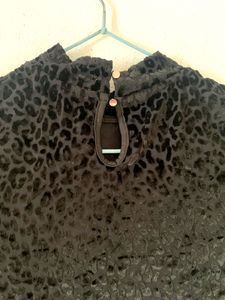 Velvet Sheer Black Top