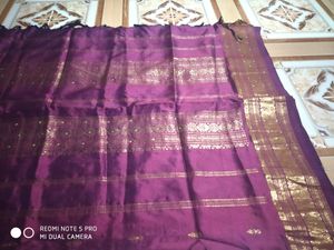 Pure Silk Golden Zari Border Vintage Saree