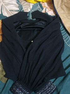 Chic Black Cut-Out Zipper Top