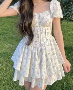 floral mini dress🦢🍄