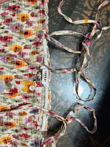 Boho Floral Smocked Strapless Dress