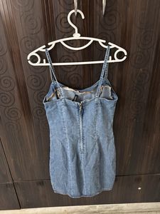 Denim Spaghetti Strap Mini Dress