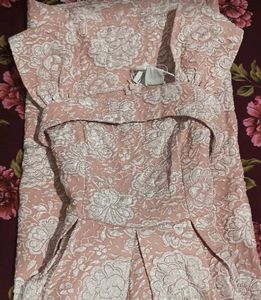 Elegant Pink Floral Midi Dress