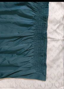 Elegant Dark Green Collared Blouse
