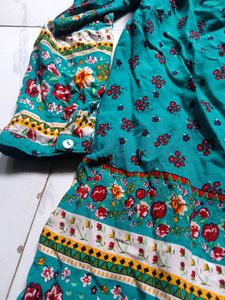 Bohemian Floral Print Tunic Top