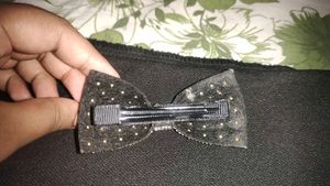 Sparkling Rhinestone Bow Hair Clip