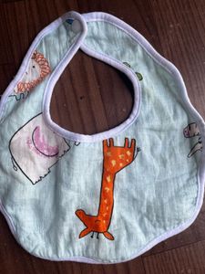 Combo 3pieces (Cap Mint Green Upto 4months,2bibs
