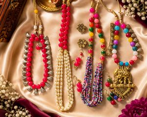 4 Boho Beaded Necklace & Earring Set