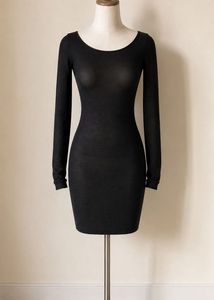 Classic Black Long Sleeve Dress