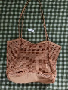 Summer Beach Stylish Mesh Woven Tote Bag