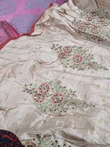 Girls Gown Red And Peach Colour
