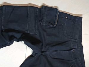 snitch Black Cargo Jeans