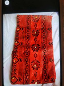 Orange Printed Kurta Set