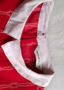 Red &amp; White Striped Dress