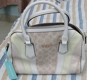 Stylish Patchwork Barrel Bag - New with Tag
