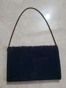 Exported Beaded Ethnic Clutch with Chain