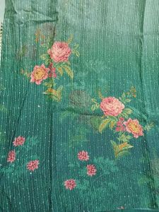 Elegant Green Ombre Floral Kurta Set