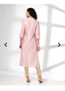 Pink Printed Women's kurthi
