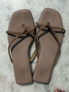 Sparkling Embellished Flat Sandals