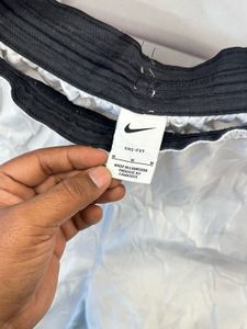 Nike Men's White &amp; Black Athletic Shorts