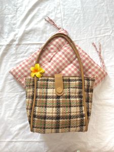 Tweed Plaid Handbag