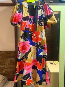 Auth Ted Baker Harpia Floral Print Midi Dress
