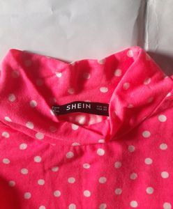 Neon Pink Polka Dot Crop Top Women's Barbie Tee 👚