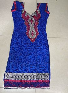 Blue Embroidered Kurta