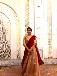Elegant Red & Gold Lehenga Choli
